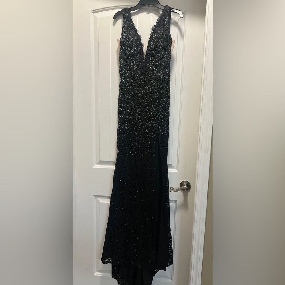 black sparkly prom dress